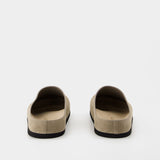 Clog In Suede Sandals - COMMON PROJECTS - Leather - Beige