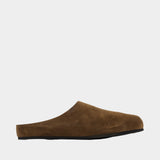 Clog Slides - COMMON PROJECTS - Leather - Brown
