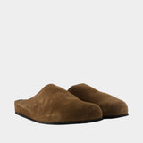 Clog Slides - COMMON PROJECTS - Leather - Brown