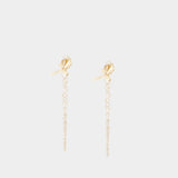 Petite Bow Drip Earrings - Simone Rocha - Crystal - Yellow