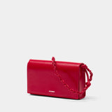 Tangle Wallet On Chain - Jil Sander - Leather - Red