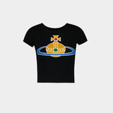 Oversized Orb Baby Peru' T-Shirt - Vivienne Westwood - Cotton - Black