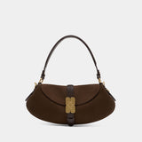 Kat Baguette Shoulder Bag - Ganni - Leather - Brown