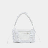 Pillowcase Shoulder Bag W/ Daisy - Simone Rocha - Synthetic - White