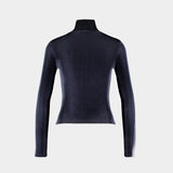 Moon Fleece Ls T-Shirt - Marine Serre - Synthetic - Black