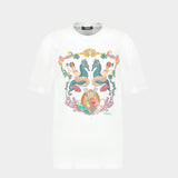 Theater Crest T Shirt - Versace - Cotton - White