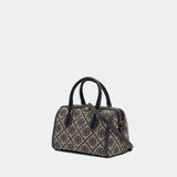 T-Monogram Petite Barrel Shoulder Bag - Tory Burch - Leather - Blue