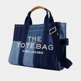 Medium Traveler Tote in Blue Denim Cotton