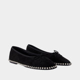 Lina Ballchain Ballerinas - Alexander Wang - Leather - Black