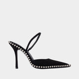 Tia 105mm Slingback Heels - Alexander Wang - Leather - Black