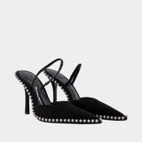 Tia 105mm Slingback Heels - Alexander Wang - Leather - Black
