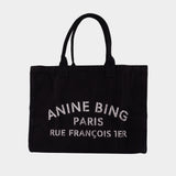 Leo Shopper Bag - ANINE BING - Cotton - Black