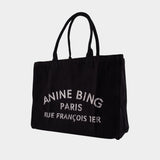 Leo Shopper Bag - ANINE BING - Cotton - Black