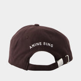 Jeremy Baseball Cap - ANINE BING - Cotton - Brown