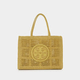 Ella Large Shopping Bag - Tory Burch - Raphia - Green