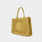 Ella Large Shopping Bag - Tory Burch - Raphia - Green