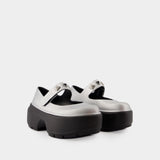 Stomp Mary Jane Ballerinas - Crocs - Synthetic - Silver
