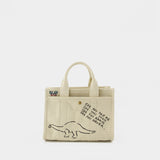 Sketch Print Cargo 20 Tote Bag - Coach - Cotton - Neutral