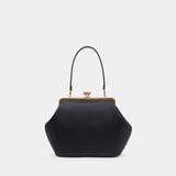 Large Kisslock Pouch - Coach - Leather - Black