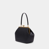 Large Kisslock Pouch - Coach - Leather - Black