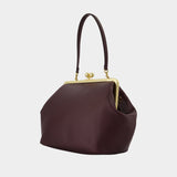 Large Kisslock Pouch - Coach - Leather - Burgundy