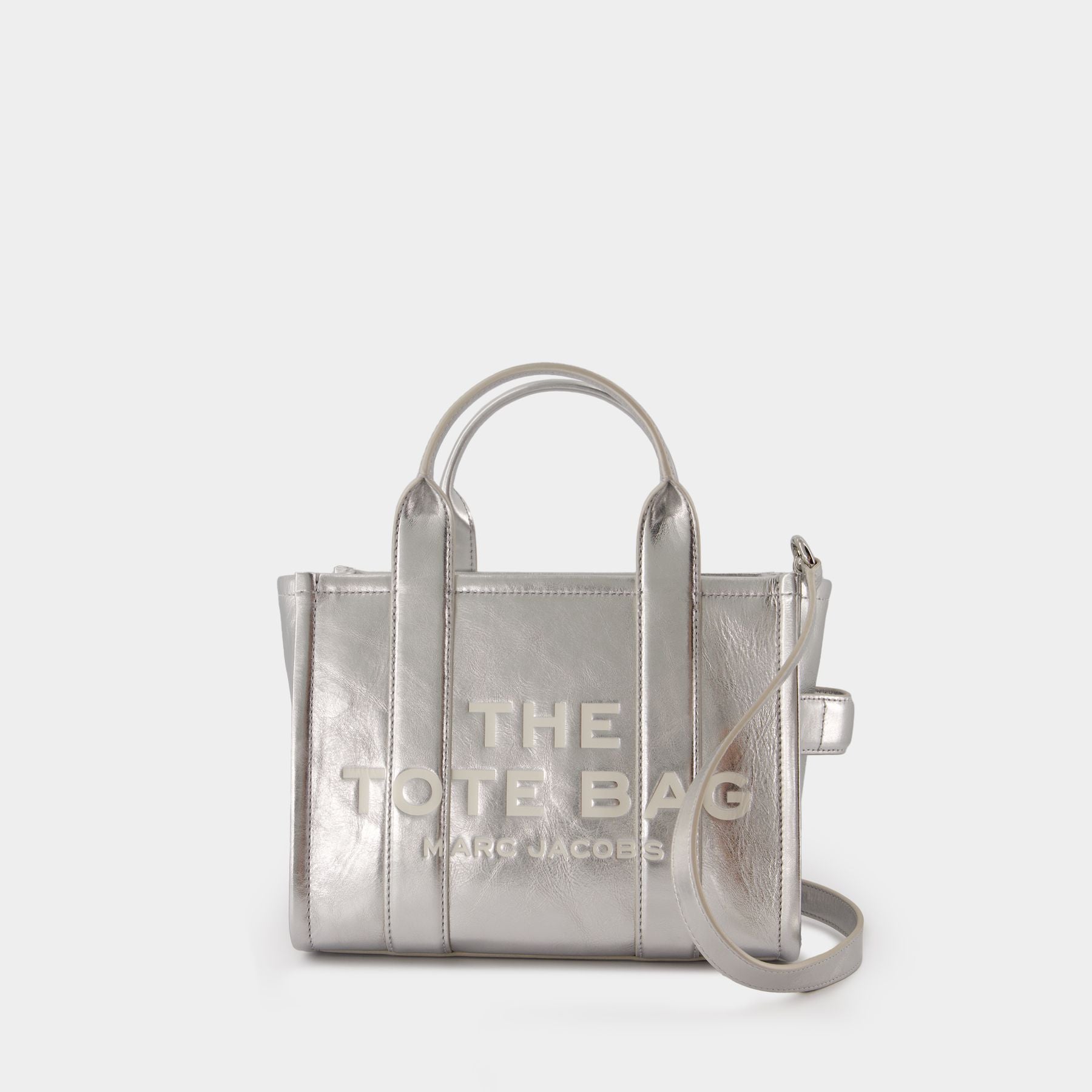 The Small Tote Marc Jacobs Leather Silver - Main Image