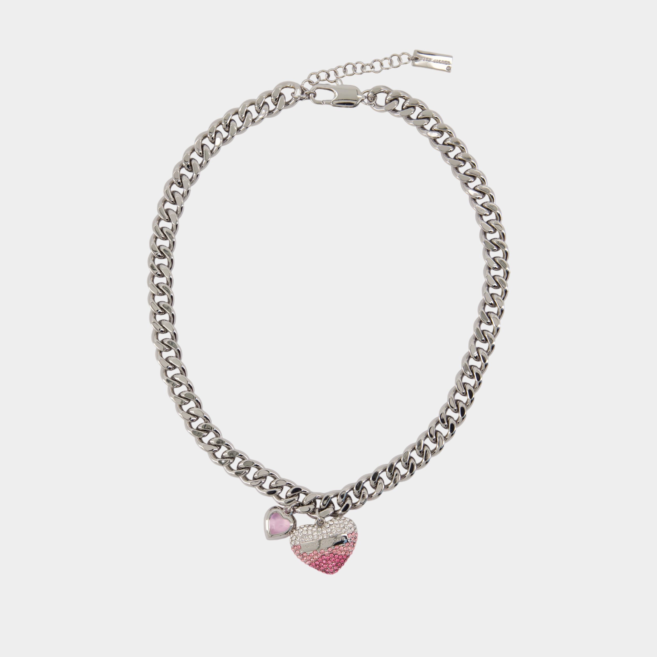 Heart Balloon Pave Necklace - Marc Jacobs - Metal - Silver Heart Balloon Pave Necklace - Marc Jacobs - Metal - Silver