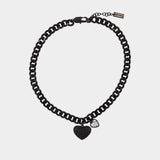 Heart Balloon Pave Necklace - Marc Jacobs - Metal - Black