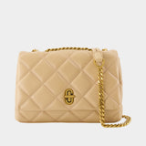 The Slim Dual Chain Shoulder Bag - Marc Jacobs - Leather - Beige