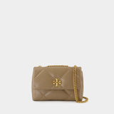 Kira Diamond Small Convertible Bag - Tory Burch - Leather - Beige