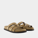 Ines Sport Sandals - Tory Burch - Leather - Beige