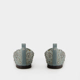 Crystal Ballerinas - Tory Burch - Nylon - Blue