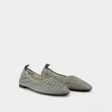 Crystal Ballerinas - Tory Burch - Nylon - Blue