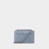 Fleming Small Convertible Shoulder Bag - Tory Burch - Leather - Blue