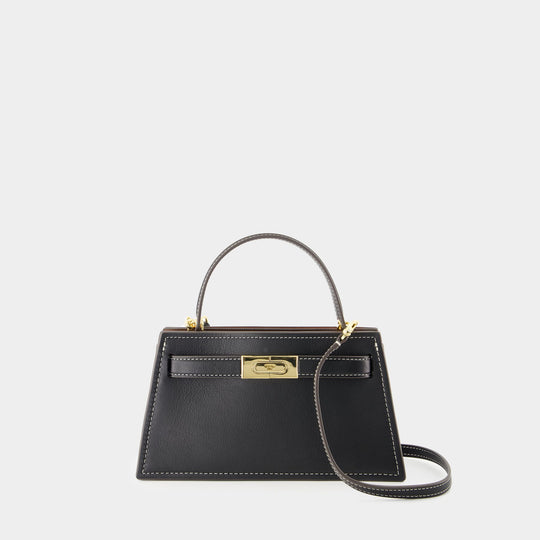 Petite Lee Radziwill Purse - Tory Burch - Leather - Black