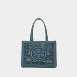 Ella Small Shopper Bag - Tory Burch - Raffia - Blue