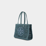 Ella Small Shopper Bag - Tory Burch - Raffia - Blue