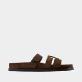 Ines Sport Sandals - Tory Burch - Leather - Brown