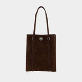 Turnlock Small Shopper Bag - Tory Burch - Leather - Brown