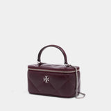 Kira Diamond Vanity Crossbody - Tory Burch - Leather - Burgundy