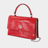 Kira Mini Top Handle Wallet On Chain - Tory Burch - Leather - Red