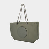 Ella Chain Zip Tote - Tory Burch - Synthetic - Khaki