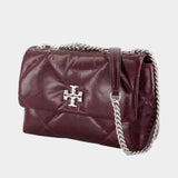 Kira Diamond Small Convertible Shoulder Bag - Tory Burch - Leather - Burgundy