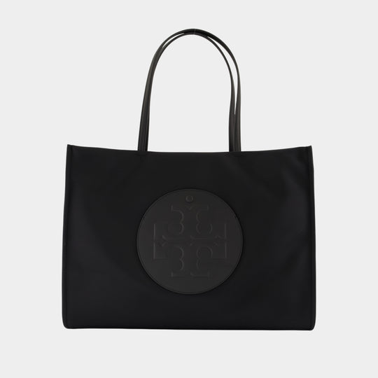 Ella Shopping Bag - Tory Burch - Leather - Black