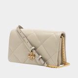 Kira Diamond Quilt Crossbody - Tory Burch - Leather - White