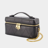 Charlie East West Vanity Case - Tory Burch - Leather - Black