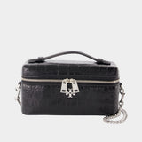 Charlie East West Vanity Case - Tory Burch - Leather - Black