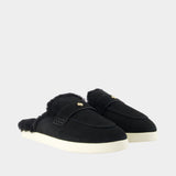 Ballet Sport Mules - Tory Burch - Shearling - Black