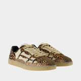 Leopard Pacific Bones Sneakers - Amiri - Leather - Brown