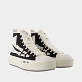 Skel Court Hi Sneakers - Amiri - Canvas - Black